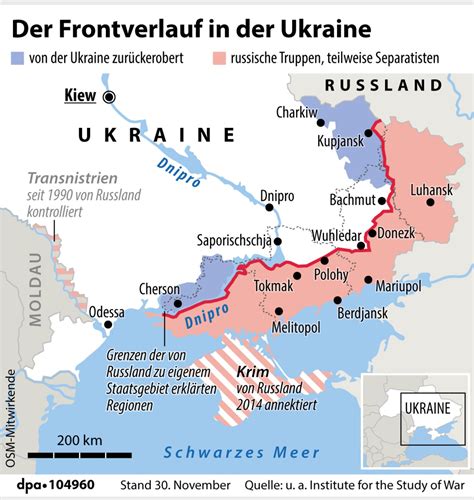 ukraine konflikt karte verlauf